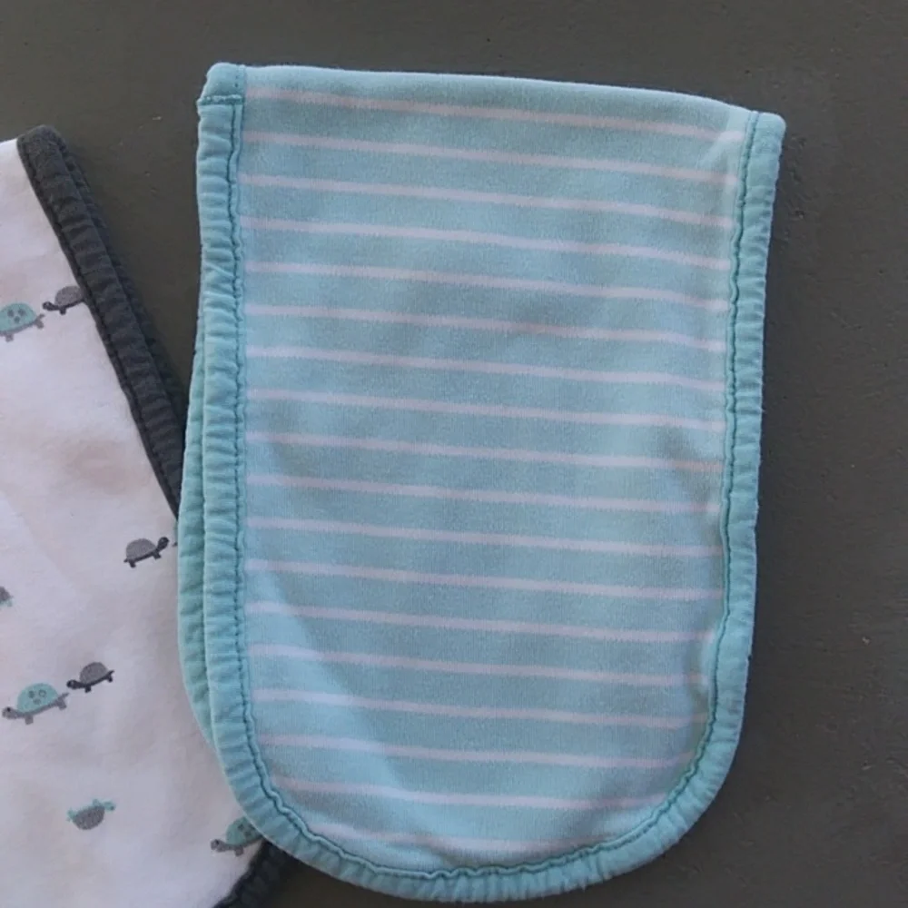 Carter's Blue and Grey Burp Clothes